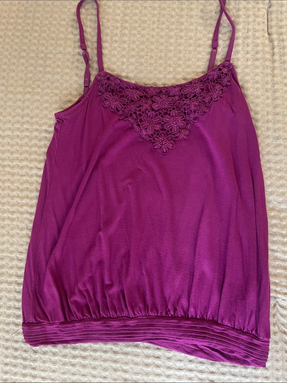 Express Magenta crochet Spaghetti Strap Camisole